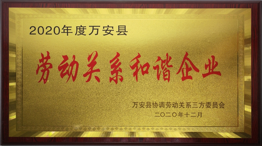 2020年度勞動關系和諧企業